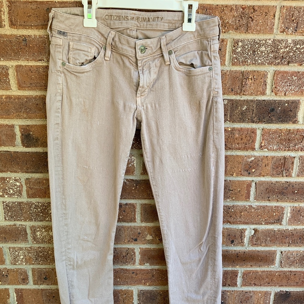 Citizens of Humanity Skinny Lowrise Tan Jeans